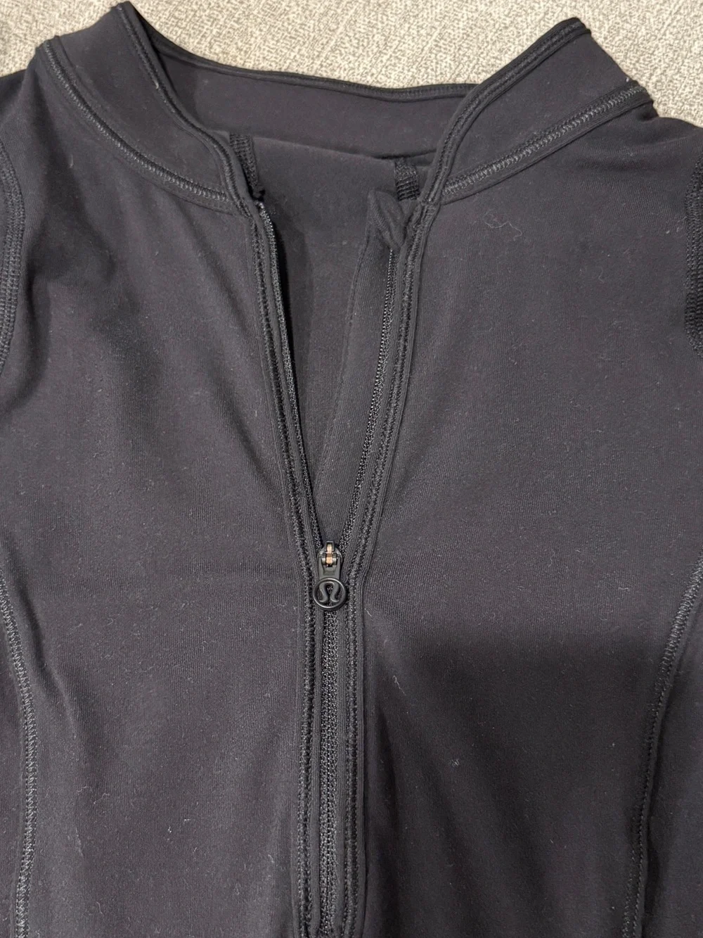 Lululemon Women's Black Long-Sleeve Performance Quarter Zip Top size 2